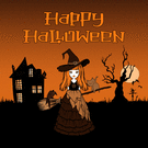 Sorci&egrave;re dans la nuit d'Halloween enchant&eacute;e